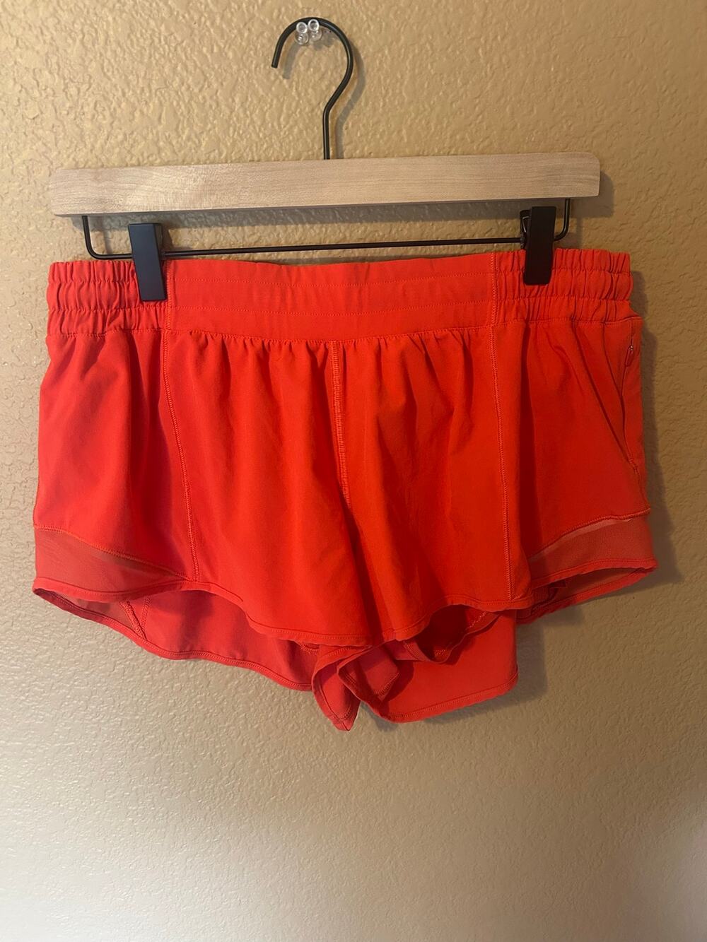 lululemon Red Athletic Running Shorts Activewear Workout Gym